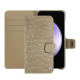 Custodia in pelle Samsung Galaxy S23 FE - Autruche desert ( Pantone #A39382 ) 
