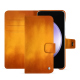 Housse cuir Samsung Galaxy S23 FE - Orange Patine