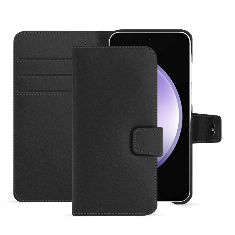 Samsung Galaxy S23 FE leather case - Noir PU ( Black ) 