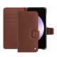Samsung Galaxy S23 FE leather case - Marron délicat ( Pantone #95614d) 