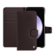 Samsung Galaxy S23 FE leather case - Marron envoûtant ( Pantone #4e3629 ) 