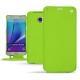 Samsung SM-N920 Galaxy Note 5 leather case - Vert fluo