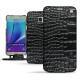 Housse cuir Samsung SM-N920 Galaxy Note 5 - Crocodile nero