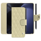 Capa de couro para carteira Samsung Galaxy Z Fold5 - Beige - Couture ( Nappa - Pantone #ceb888 ) 