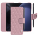 Samsung Galaxy Z Fold5 leather wallet case - Rose - Couture ( Nappa - Pantone #efbae1 ) 