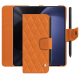 Samsung Galaxy Z Fold5 leather wallet case - Orange - Couture ( Nappa - Pantone #ff9351 ) 
