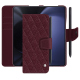 Samsung Galaxy Z Fold5 leather wallet case - Lie de vin - Couture ( Pantone #412234 ) 