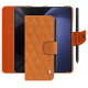 Samsung Galaxy Z Fold5 leather wallet case - Mandarine vintage - Couture ( Pantone #d47231 ) 