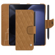 Samsung Galaxy Z Fold5 leather wallet case - Castan esparciate - Couture ( Pantone #824F2A )