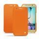 Samsung SM-G920A Galaxy S6 leather case - Orange fluo