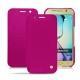 Samsung SM-G920A Galaxy S6 leather case - Rose fluo