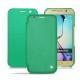Samsung SM-G920A Galaxy S6 leather case - Menthe vintage ( Pantone 562C ) 