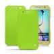 Samsung SM-G920A Galaxy S6 leather case - Vert fluo