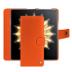 Honor Magic V2 leather wallet case - Orange fluo ( Pantone #ff5406 ) 