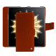 Honor Magic V2 leather wallet case - Orange Veggie ( Pantone #cb6015 ) 