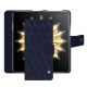 Capa de couro para carteira Honor Magic V2 - Cobalt - Couture ( Pantone #2b253f ) 