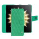 Honor Magic V2 leather wallet case - Menthe vintage - Couture ( Pantone #37b375 ) 