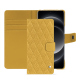 Funda de piel para cartera Samsung Galaxy S24 Ultra - Mimosa - Couture ( Pantone #b39437 ) 