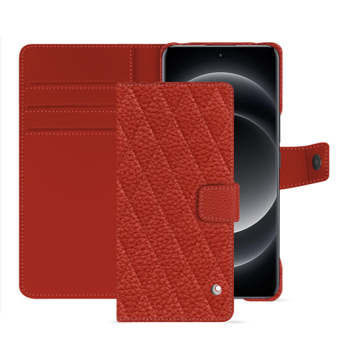 Geldbörse aus Leder für Xiaomi 14 Ultra | Premium-QualitätPapaye - Couture ( Pantone #b54317 ) 