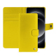 Funda de piel para cartera Samsung Galaxy S24 Ultra - Jaune fluo ( Pantone #c9ff57 ) 
