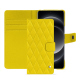 Xiaomi 14 Ultra レザーウォレットケース - Jaune fluo - Couture ( Pantone #c9ff57 ) 