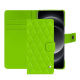 Xiaomi 14 Ultra レザーウォレットケース - Vert fluo - Couture ( Pantone #00ab5f ) 