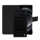 Xiaomi 14 Ultra leather wallet case - Crocodile nero ( Noir / Black) 