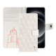 Custodia in pelle Xiaomi 14 Ultra - Blanc escumo - Couture ( Pantone #D6D6D1 )