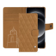 Custodia in pelle Xiaomi 14 Ultra - Castan esparciate - Couture ( Pantone #824F2A )