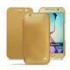Funda de piel Samsung SM-G920A Galaxy S6 - Or Maïa ( Bologna Hi Gloss Metallic - Pantone 871C ) 