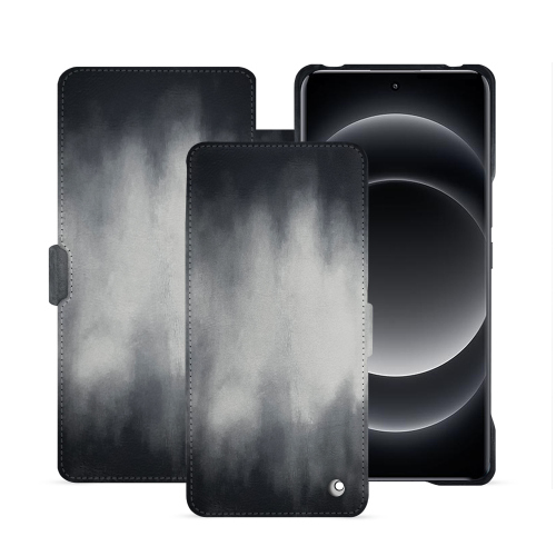 Capa com aba em pele para Xiaomi 14 Ultra | Gama PrestigeGris Patine