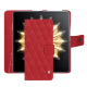 Custodia in pelle Honor Magic V2 - Rouge troupelenc - Couture ( Pantone #AB191A )