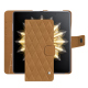 Custodia in pelle Honor Magic V2 - Castan esparciate - Couture ( Pantone #824F2A )