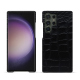 Lederschutzhülle Samsung Galaxy S24 Ultra - Crocodile nero ( Noir / Black) 