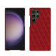 Capa em pele Samsung Galaxy S24 Ultra - Rouge - Couture ( Nappa - Pantone #d50032 ) 