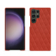 Custodia in pelle Samsung Galaxy S24 Ultra - Arange clouquié - Couture ( Pantone #D33108 )