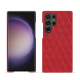 Funda de piel Samsung Galaxy S24 Ultra - Rouge troupelenc - Couture ( Pantone #AB191A )