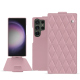 Housse cuir Samsung Galaxy S24 Ultra - Rose - Couture ( Nappa - Pantone #efbae1 ) 