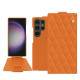 Capa em pele Samsung Galaxy S24 Ultra - Orange - Couture ( Nappa - Pantone #ff9351 ) 