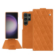 Housse cuir Samsung Galaxy S24 Ultra - Mandarine vintage - Couture ( Pantone #d47231 ) 