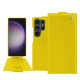 Lederschutzhülle Samsung Galaxy S24 Ultra - Jaune fluo ( Pantone #c9ff57 ) 