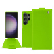 Lederschutzhülle Samsung Galaxy S24 Ultra - Vert fluo ( Pantone #00ab5f ) 