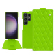 硬质真皮保护套 Samsung Galaxy S24 Ultra - Vert fluo - Couture ( Pantone #00ab5f ) 