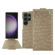 Housse cuir Samsung Galaxy S24 Ultra - Autruche desert ( Pantone #A39382 ) 