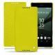 Sony Xperia Z5 leather case - Jaune fluo