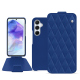 Housse cuir Samsung Galaxy A55 - Bleu océan - Couture ( Nappa - Pantone #15458a) 