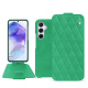 Samsung Galaxy A55 leather case - Menthe vintage - Couture ( Pantone #37b375 ) 