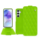 Capa em pele Samsung Galaxy A55 - Vert fluo - Couture ( Pantone #00ab5f ) 