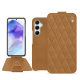 Housse cuir Samsung Galaxy A55 - Castan esparciate - Couture ( Pantone #824F2A )