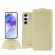 Lederschutzhülle Samsung Galaxy A55 - Beige PU ( Pantone #ceb888 ) 